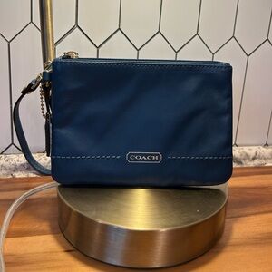 Blue Coach wristlet